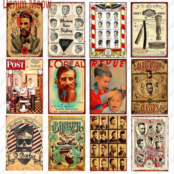 vintage barber shop metal poster cafe bar pub tin sign plaque retro haircut and shave beard iron plates printing home decor wy10
vintage barber shop metal poster cafe bar pub tin sign plaque retro haircut and shave beard iron plates printing home decor wy10