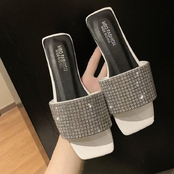 slippers women's summer wear 2021 wild flat bottom rhinestone shoes fashion holiday beach -1, Black
slippers women's summer wear 2021 wild flat bottom rhinestone shoes fashion holiday beach -1, Black