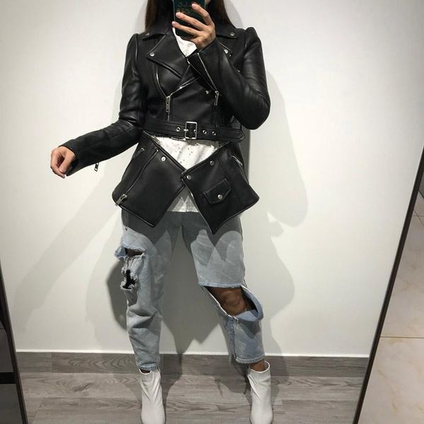 women's leather & faux ladies real lamb jacket women genuine, Black 
women's leather & faux ladies real lamb jacket women genuine, Black