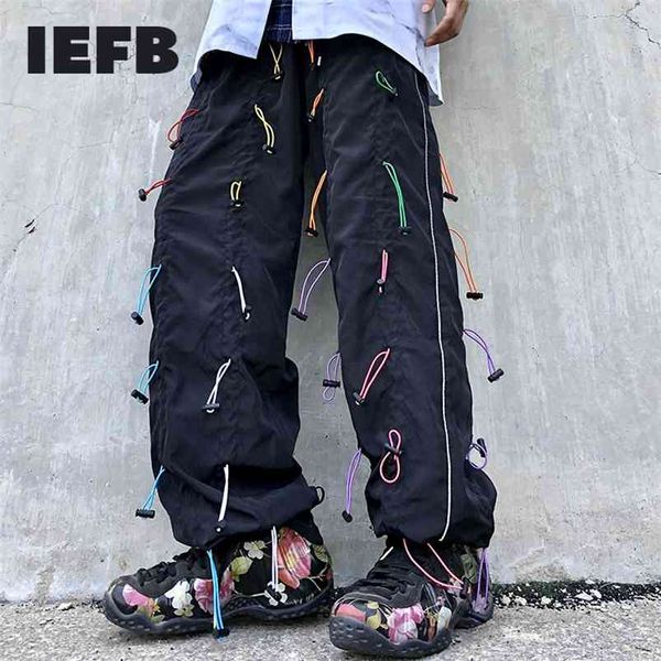 iefb men's wear drawstring function casyak sweapants high street oversized loose wide leg pants 9y3017 210715, Black
iefb men's wear drawstring function casyak sweapants high street oversized loose wide leg pants 9y3017 210715, Black