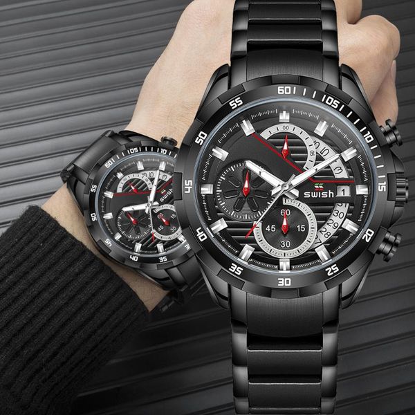 wristwatches swish watches men steel quartz wrist watch man waterproof wristwatch sports chronograph clock relogio masculin, Slivery;brown
wristwatches swish watches men steel quartz wrist watch man waterproof wristwatch sports chronograph clock relogio masculin, Slivery;brown