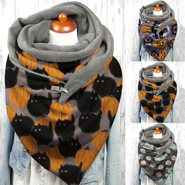 scarves halloween black cat pumpkin printed button shawls double-layer buckle soft warm cashmere scarf women foulard hijabs wrap, Blue;gray
scarves halloween black cat pumpkin printed button shawls double-layer buckle soft warm cashmere scarf women foulard hijabs wrap, Blue;gray
