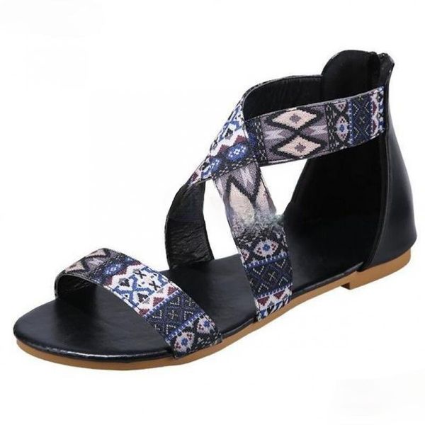 summer ladies beach open toe fashion non-slip zipper sandals outdoor students can wear all-match flat, Black
summer ladies beach open toe fashion non-slip zipper sandals outdoor students can wear all-match flat, Black