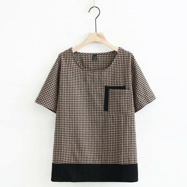 plus size women's short sleeve plaid summer tshirts casual oversized tee large a-line shirts t-shirt, White
plus size women's short sleeve plaid summer tshirts casual oversized tee large a-line shirts t-shirt, White