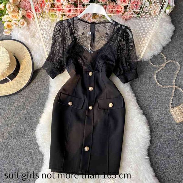 mini dress women lace patchwork black robe summer elegant party vestidos fashion fake two-piece bodycon dresses 210519, Black;gray
mini dress women lace patchwork black robe summer elegant party vestidos fashion fake two-piece bodycon dresses 210519, Black;gray