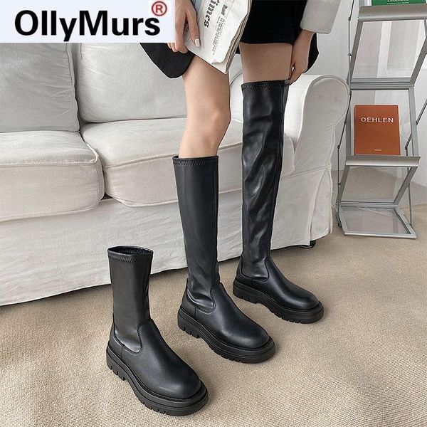 boots women ladies shoes fashion autumn slip on ankle mid calf platform non pu leather soft footwear woman botas, Black
boots women ladies shoes fashion autumn slip on ankle mid calf platform non pu leather soft footwear woman botas, Black