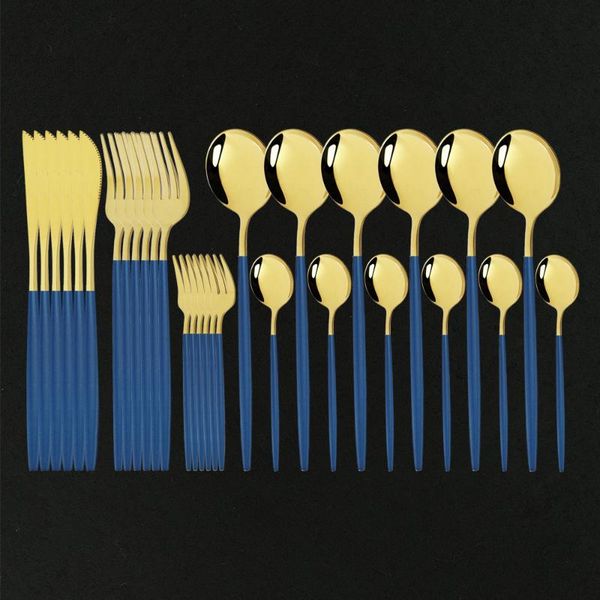 30pcs mirror blue gold dinnerware stainless steel tableware cutlery set dinner silverware knife fork spoon flatware sets
30pcs mirror blue gold dinnerware stainless steel tableware cutlery set dinner silverware knife fork spoon flatware sets