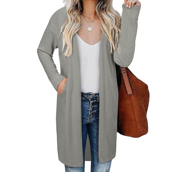 women's jackets autumn/winter fashion women cardigan long coat female loose printed pocket sleeve jacket sweater style 2021, Black;brown
women's jackets autumn/winter fashion women cardigan long coat female loose printed pocket sleeve jacket sweater style 2021, Black;brown