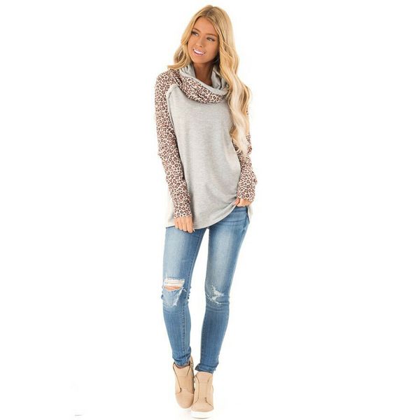women leopard scarf collar sweatshirts autumn 2020 female long sleeve gray casual hoodies ladies outwear, Tan;black
women leopard scarf collar sweatshirts autumn 2020 female long sleeve gray casual hoodies ladies outwear, Tan;black