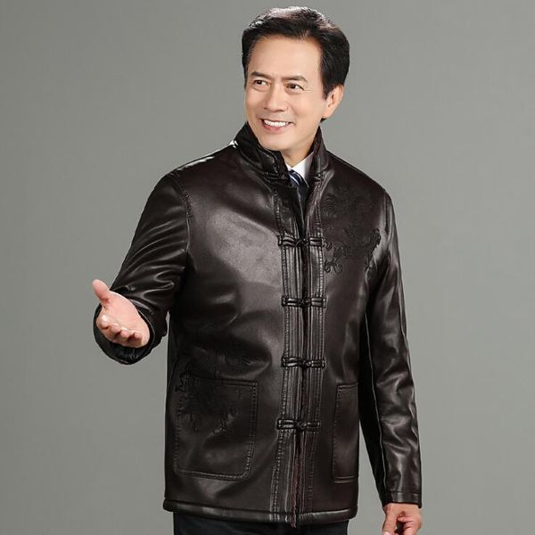 men's fur & faux autumn mens leather jacket motorcycle coat men loose jackets middle-aged clothes plus velvet thicken jaqueta de couro, Black
men's fur & faux autumn mens leather jacket motorcycle coat men loose jackets middle-aged clothes plus velvet thicken jaqueta de couro, Black