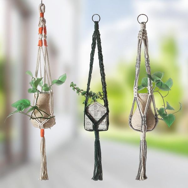 3pc plant hanger basket rope net flower pot lanyard garden handmade macrame potted hanging flowers holder for wall decorate planters & pots
3pc plant hanger basket rope net flower pot lanyard garden handmade macrame potted hanging flowers holder for wall decorate planters & pots