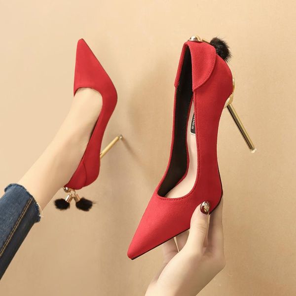 dress shoes 2021 women 10cm high heels green flock pumps pointed toe luxury elegant lady fetish red scarpins jeans wedding party, Black
dress shoes 2021 women 10cm high heels green flock pumps pointed toe luxury elegant lady fetish red scarpins jeans wedding party, Black