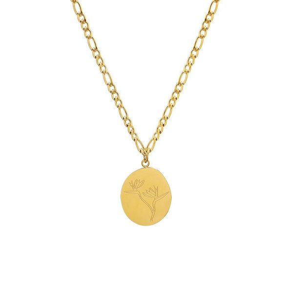 pendant necklaces korean style flower leaves coin wholesale gold color stainless steel chain for men women fashion jewelry 2021, Silver
pendant necklaces korean style flower leaves coin wholesale gold color stainless steel chain for men women fashion jewelry 2021, Silver