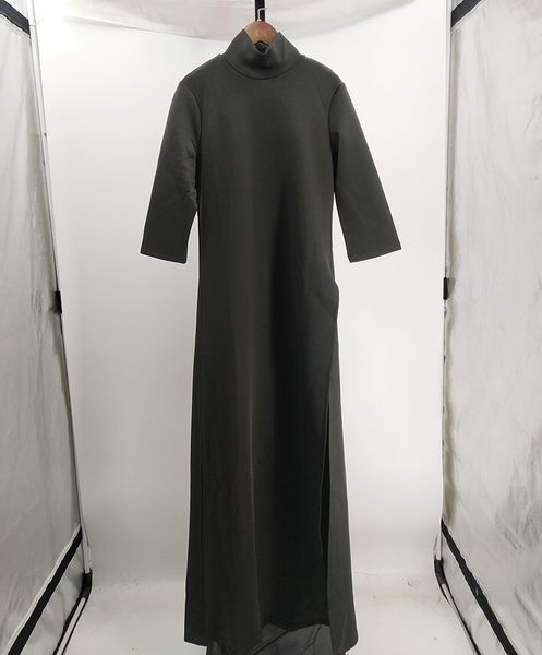2021shengpalae 2021 new spring fashion black turtleneck three quarter sleeve split hem woman floor-length dress female sc312, Black;gray
2021shengpalae 2021 new spring fashion black turtleneck three quarter sleeve split hem woman floor-length dress female sc312, Black;gray