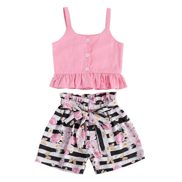 clothing sets baby toddler girl casual 2 pcs outfits sets, sleeveless ruffle button tank + stripe floral printed short pant, White
clothing sets baby toddler girl casual 2 pcs outfits sets, sleeveless ruffle button tank + stripe floral printed short pant, White