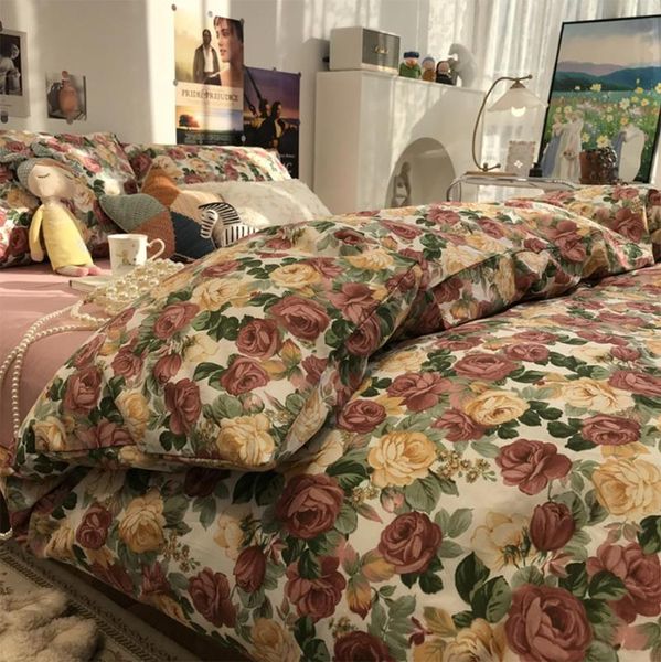 bedding sets vintage pastoral flower set teen adult,design cotton twin full king home textile bed sheet pillow case quilt cover
bedding sets vintage pastoral flower set teen adult,design cotton twin full king home textile bed sheet pillow case quilt cover