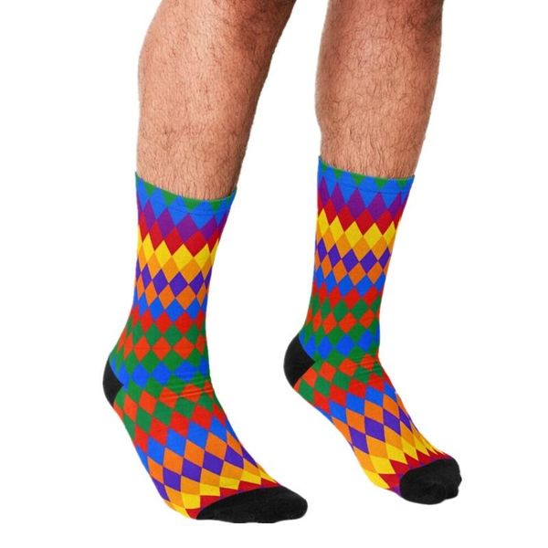 men's socks funny pride diamond stripes pattern printed hip hop men happy cute boys street style crazy for, Black
men's socks funny pride diamond stripes pattern printed hip hop men happy cute boys street style crazy for, Black