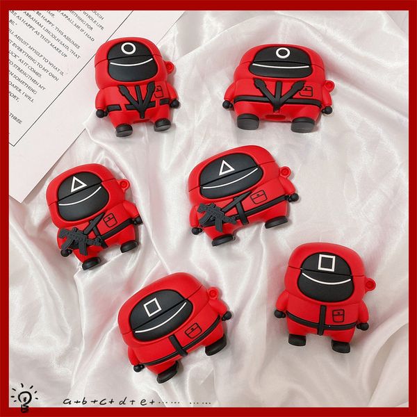 3d squid game earphone cases for airpod accessories silicone soft shell with keychain for apple airpods 1 2 3 pro headset protective cover
3d squid game earphone cases for airpod accessories silicone soft shell with keychain for apple airpods 1 2 3 pro headset protective cover