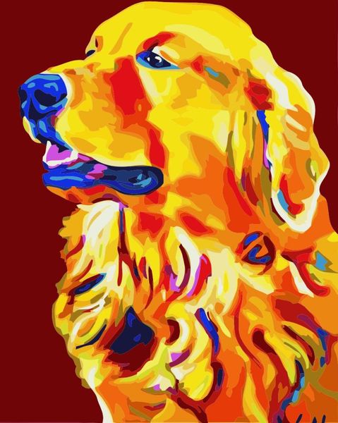 paintings diy painting by numbers with color dog animal oil paint hand wall decoration
paintings diy painting by numbers with color dog animal oil paint hand wall decoration