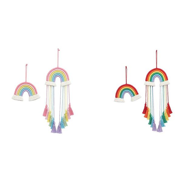 tapestries 2pcs woven rainbow wall hanging -boho home decor, handmade colorful macrame art for nursery kids teens bedroom
tapestries 2pcs woven rainbow wall hanging -boho home decor, handmade colorful macrame art for nursery kids teens bedroom