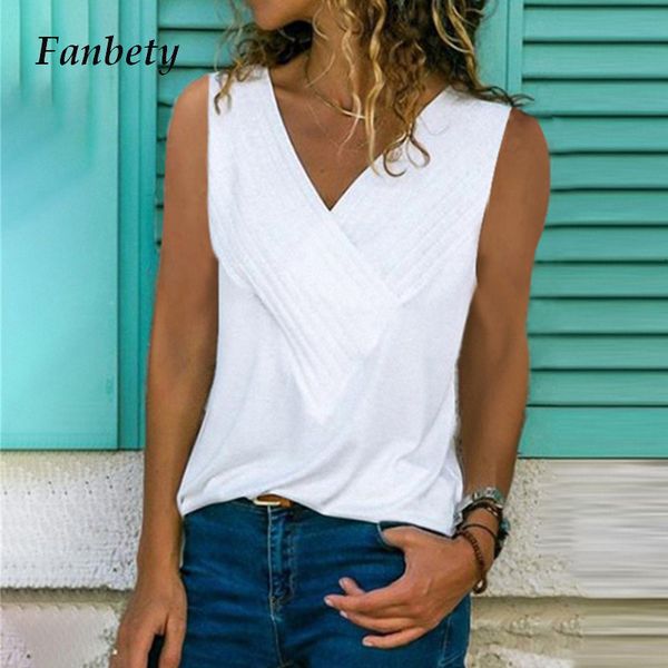 women's blouses & shirts women summer v neck sleeveless blouse shirt office ladies solid color soft pullover 2021 streetwear o, White
women's blouses & shirts women summer v neck sleeveless blouse shirt office ladies solid color soft pullover 2021 streetwear o, White