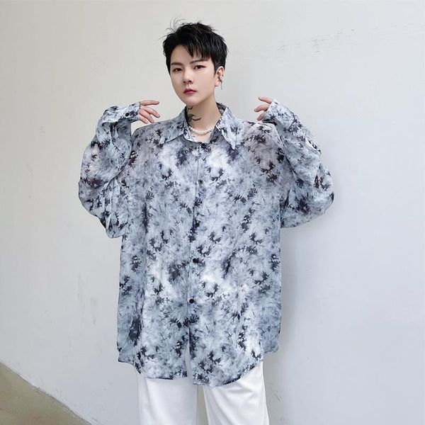 men's casual shirts oversize shirt fashion retro printing men korean loose tie-dye long-sleeved mens dress -xl, White;black
men's casual shirts oversize shirt fashion retro printing men korean loose tie-dye long-sleeved mens dress -xl, White;black
