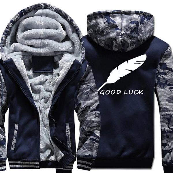 men's hoodies & sweatshirts 2021 thicken good luck letter winter warm streetwear printed feathers jackets camouflage sleeve coats, Black
men's hoodies & sweatshirts 2021 thicken good luck letter winter warm streetwear printed feathers jackets camouflage sleeve coats, Black