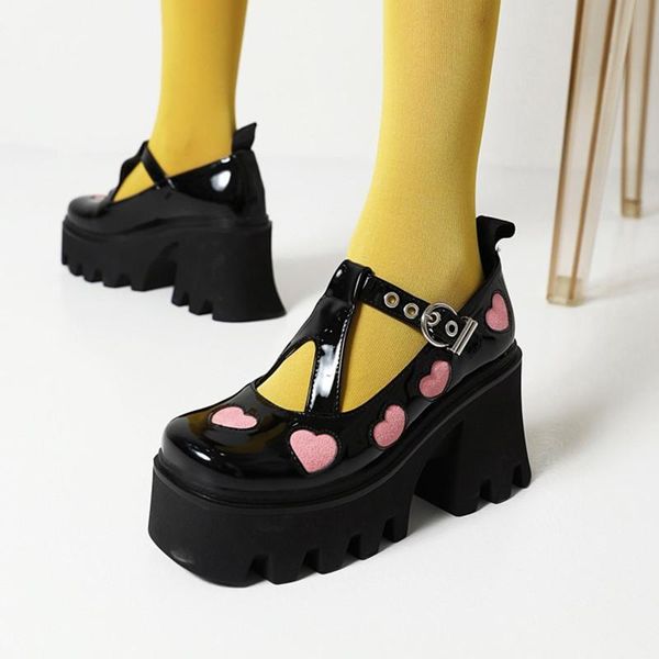 dress shoes chunky high heels women goth zapatos de mujer light foam sole platforms mary jane ladies t-strap buckle pump, Black
dress shoes chunky high heels women goth zapatos de mujer light foam sole platforms mary jane ladies t-strap buckle pump, Black