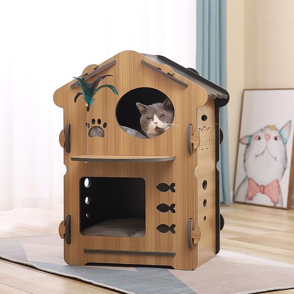 cat beds & furniture solid wood house small villa cage detachable easy to install indoor and outdoor general pet products
cat beds & furniture solid wood house small villa cage detachable easy to install indoor and outdoor general pet products