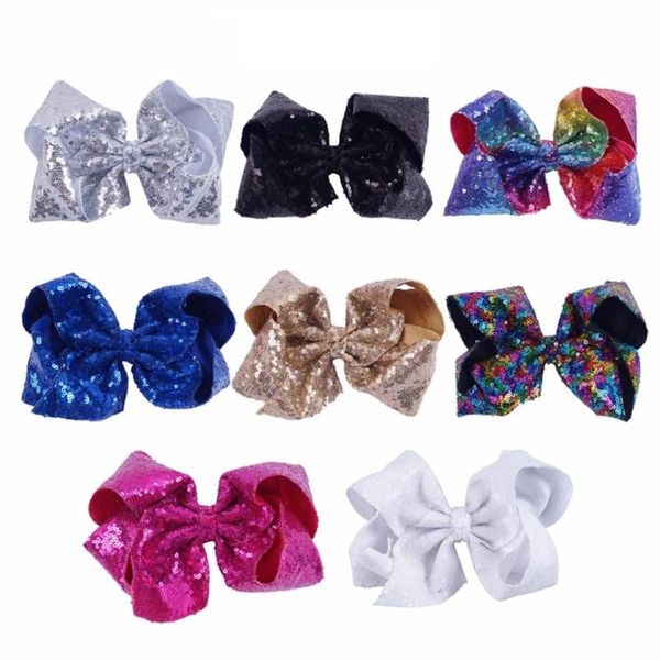 hair accessories 8 inch sequin bows with alligator clip girls rainbow big hairbows hairpin barrettes kids, Slivery;white
hair accessories 8 inch sequin bows with alligator clip girls rainbow big hairbows hairpin barrettes kids, Slivery;white