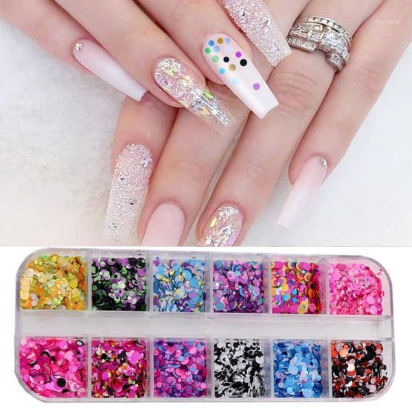 12grid/box 3d holographic laser round nail sequins glitter flakes paillette mixed color glitters art decor1, Silver;gold
12grid/box 3d holographic laser round nail sequins glitter flakes paillette mixed color glitters art decor1, Silver;gold