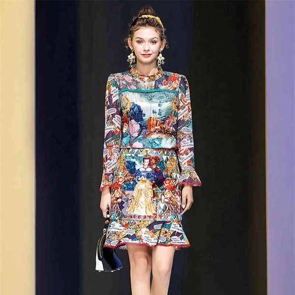 two piece dress spring fashion runway 2 piece woman's vintage girlie printing granola shirt and skirt suit set young twinset style lgpy, White
two piece dress spring fashion runway 2 piece woman's vintage girlie printing granola shirt and skirt suit set young twinset style lgpy, White