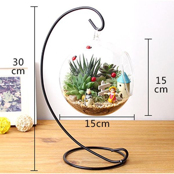 vases 12 inch 30cm crystal terrarium container hanging holder iron stand micro landscape figurines & miniatures decoration
vases 12 inch 30cm crystal terrarium container hanging holder iron stand micro landscape figurines & miniatures decoration
