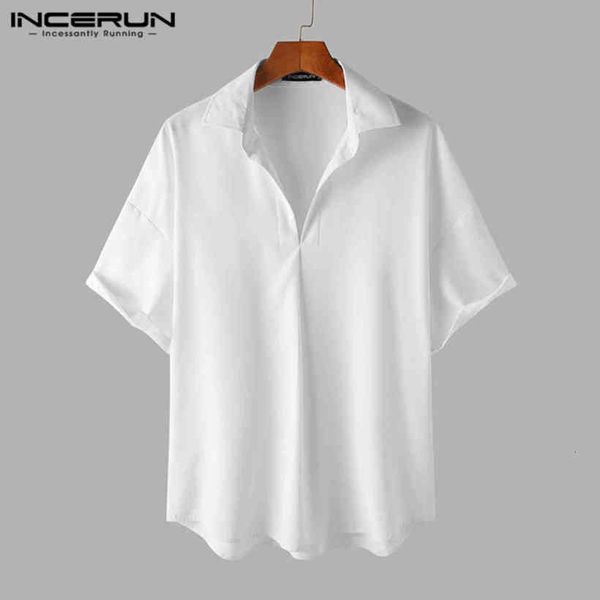incerun mens effen color summer half mouw revers blouse korean style leisure dress shirts man casual comfy camisa s-5xl, White;black
incerun mens effen color summer half mouw revers blouse korean style leisure dress shirts man casual comfy camisa s-5xl, White;black