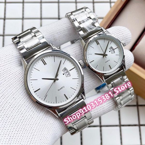 wristwatches classic couples geometric number calendar watches silver stainless steel quartz wrist watch for women men sport clock, Slivery;brown
wristwatches classic couples geometric number calendar watches silver stainless steel quartz wrist watch for women men sport clock, Slivery;brown