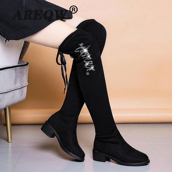 boots winter over the knee women stretch fabric thigh high lace up woman flat shoes long bota feminina, Black
boots winter over the knee women stretch fabric thigh high lace up woman flat shoes long bota feminina, Black