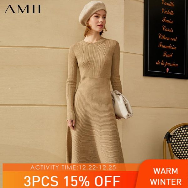 casual dresses amii minimalism autumn winter for women fashion causal solid oneck slim flim knee-length sweater dress 12040515, Black;gray
casual dresses amii minimalism autumn winter for women fashion causal solid oneck slim flim knee-length sweater dress 12040515, Black;gray
