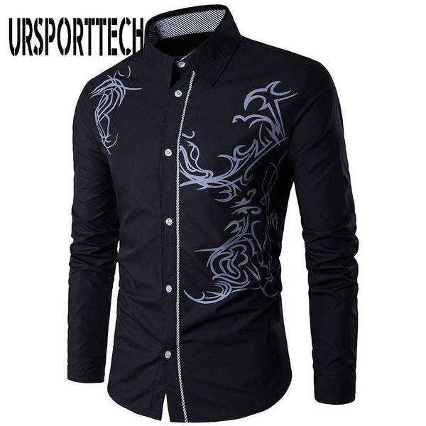 ursporttech fashion men shirt long sleeve print shirt men blouse plus size shirt business casual slim fit clothing 210528, White;black
ursporttech fashion men shirt long sleeve print shirt men blouse plus size shirt business casual slim fit clothing 210528, White;black