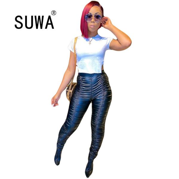 spring autumn summer fashion clothes women leather pants trousers black high waist stacked legging club party k-pop style 210525, Black;white
spring autumn summer fashion clothes women leather pants trousers black high waist stacked legging club party k-pop style 210525, Black;white