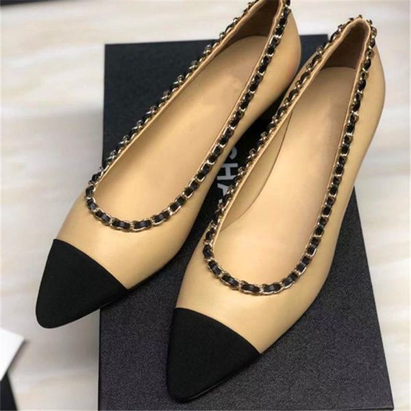dress shoes s spring and autumn womens single pointed toe metal chain decoration high-heeled flat-heeled color matching, Black
dress shoes s spring and autumn womens single pointed toe metal chain decoration high-heeled flat-heeled color matching, Black