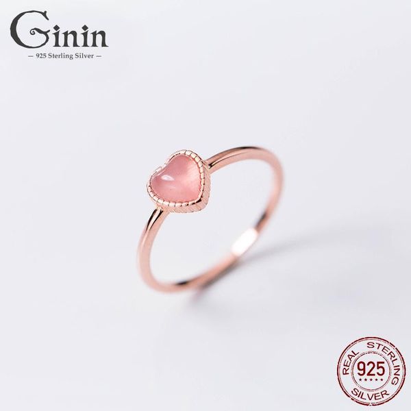 cluster rings ginin authentic 925 sterling silver ring for female korean style opal heart-shaped open elegant luxury wedding jewelry, Golden;silver
cluster rings ginin authentic 925 sterling silver ring for female korean style opal heart-shaped open elegant luxury wedding jewelry, Golden;silver