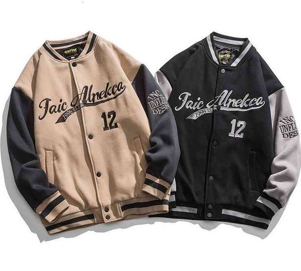 men's jackets 2021 hip-hop baseball jacket big letters embroidery patchwork korean streetwear college rock japanese fashion o3nf, Black;brown
men's jackets 2021 hip-hop baseball jacket big letters embroidery patchwork korean streetwear college rock japanese fashion o3nf, Black;brown