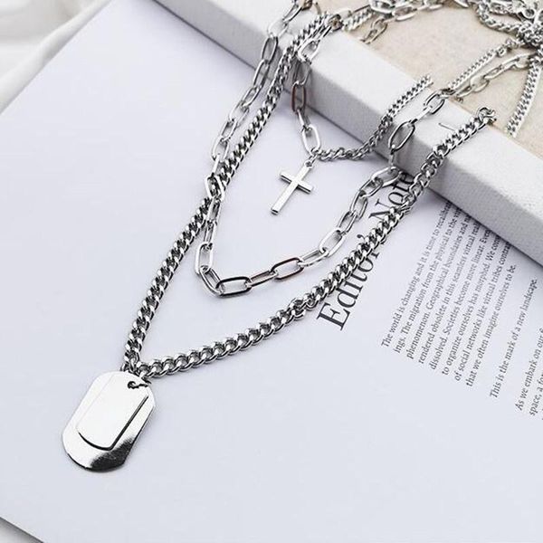 2021 fashion jewelry teen multilayers punk chains cross necklace couple hip hop metal pendant necklaces for women accessories, Silver
2021 fashion jewelry teen multilayers punk chains cross necklace couple hip hop metal pendant necklaces for women accessories, Silver