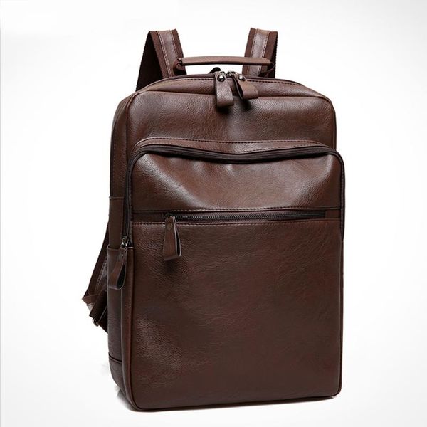 backpack classic style brand men's pu leather school bag fashion waterproof travel bags casual book male
backpack classic style brand men's pu leather school bag fashion waterproof travel bags casual book male