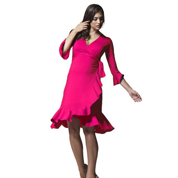 maternity dresses v neckline frill wrap dress for pregnant women 3/4 sleeved knee length ruffles pregnancy draping party vestido, White
maternity dresses v neckline frill wrap dress for pregnant women 3/4 sleeved knee length ruffles pregnancy draping party vestido, White