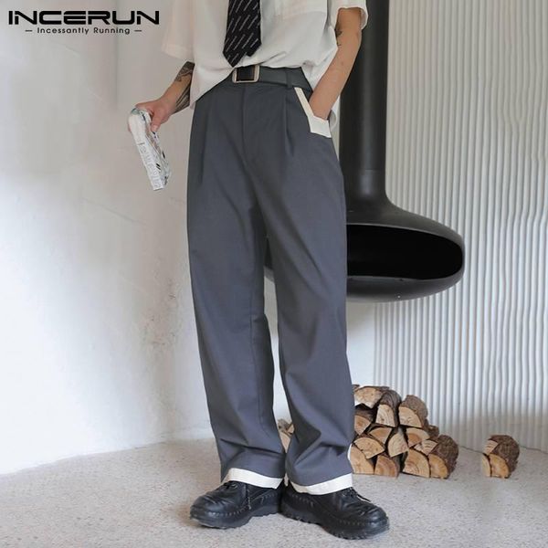 men's pants incerun fashion men patchwork button joggers pockets loose korean casual trousers streetwear straight 2021 s-5xl, Black
men's pants incerun fashion men patchwork button joggers pockets loose korean casual trousers streetwear straight 2021 s-5xl, Black