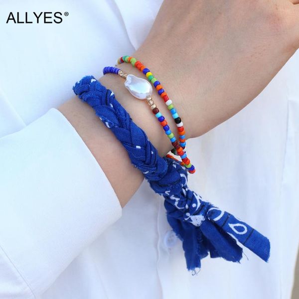 charm bracelets allyes bohemian shell for women handmade ethnic trend knotted fabric bracelet bangle female jewelry, Golden;silver
charm bracelets allyes bohemian shell for women handmade ethnic trend knotted fabric bracelet bangle female jewelry, Golden;silver