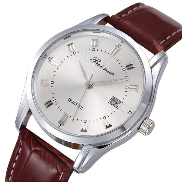 reloj deportivo hombre fashion quartz watch men's wirst leather strap casual clock business watches relojes para mujer wristwatches, Slivery;brown
reloj deportivo hombre fashion quartz watch men's wirst leather strap casual clock business watches relojes para mujer wristwatches, Slivery;brown