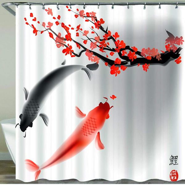 shower curtain,koi carp fish couple swimming with cherry blossom sakura branch culture design,waterproof bath curtains polyester
shower curtain,koi carp fish couple swimming with cherry blossom sakura branch culture design,waterproof bath curtains polyester