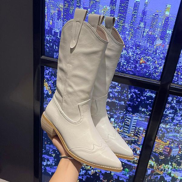 boots white western cowboy women pu leather plush botas spring autumn riding shoes slip on pointed toe mid calf woman 2021, Black
boots white western cowboy women pu leather plush botas spring autumn riding shoes slip on pointed toe mid calf woman 2021, Black